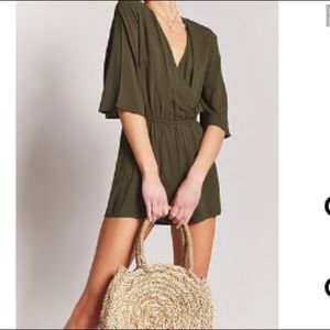 NWT Plunging surplice romper